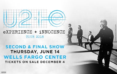 More Info for Due to High Demand U2 Brings Second eXPERIENCE + iNNOCENCE Tour Stop to Xfinity Mobile Arena on June 14