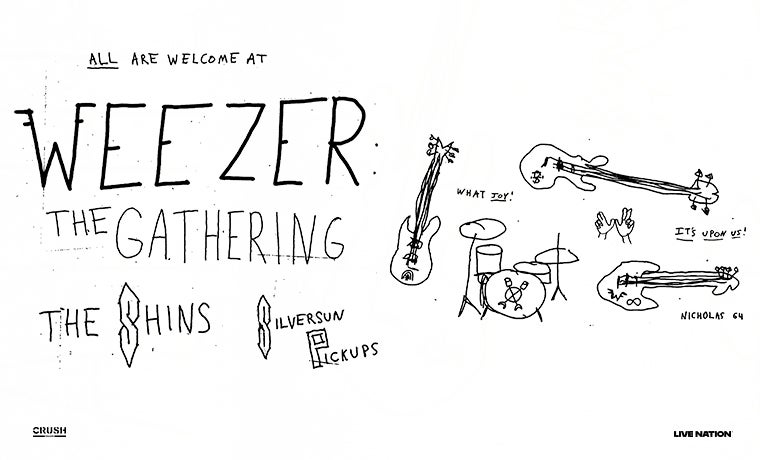 Weezer Announce Weezer: The Gathering: Massive North American Tour With Special Guests the Shins and Silversun Pickups