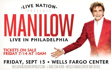 More Info for Music Legend Barry Manilow To Perform Live  At Xfinity Mobile Arena On September 15