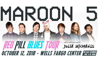 More Info for Grammy Award-Winning Band MAROON 5 Bring 'Red Pill Blues Tour' to Xfinity Mobile Arena on October 12